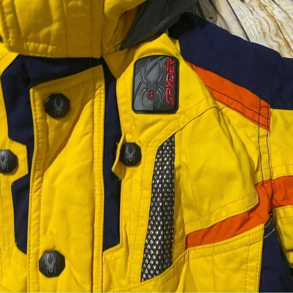 Spyder Tommy Moe Ski Suit Snow Vintage Two Piece Yellow Black Coverall